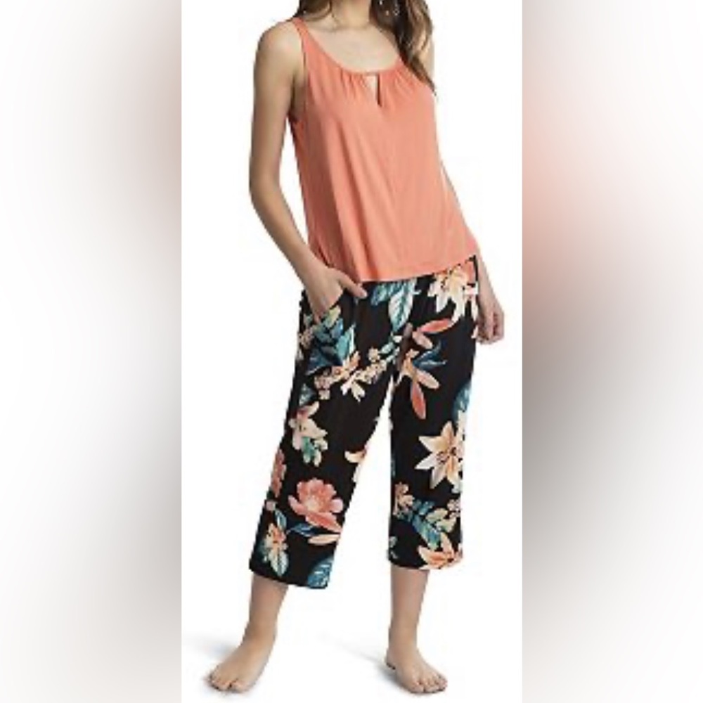 NWT Lilac+London Pajama‎ Tank Top & Cropped Pants Sleep 2-Pc Set …